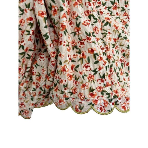 CeliaB Cedar Floral Print Corduroy Top Cropped Multicolor Women's Medium - Picture 8 of 11